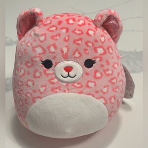 NWT Squishmallows Antonella the hot pink leopard plush toy  7.5-inch